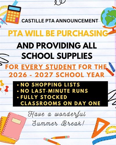 PTA will be providing all school supplies for the 26-27 school year. 